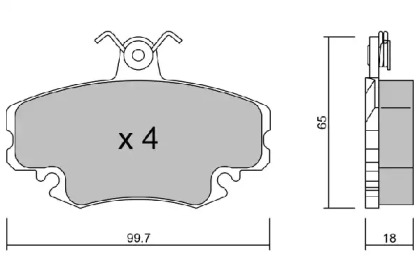 Комплект тормозных колодок (AISIN: BPRE-1015)